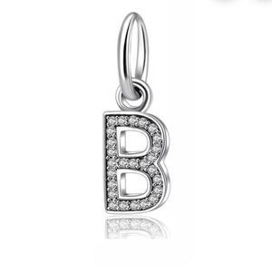 Dangle B Initial Pandora Charm